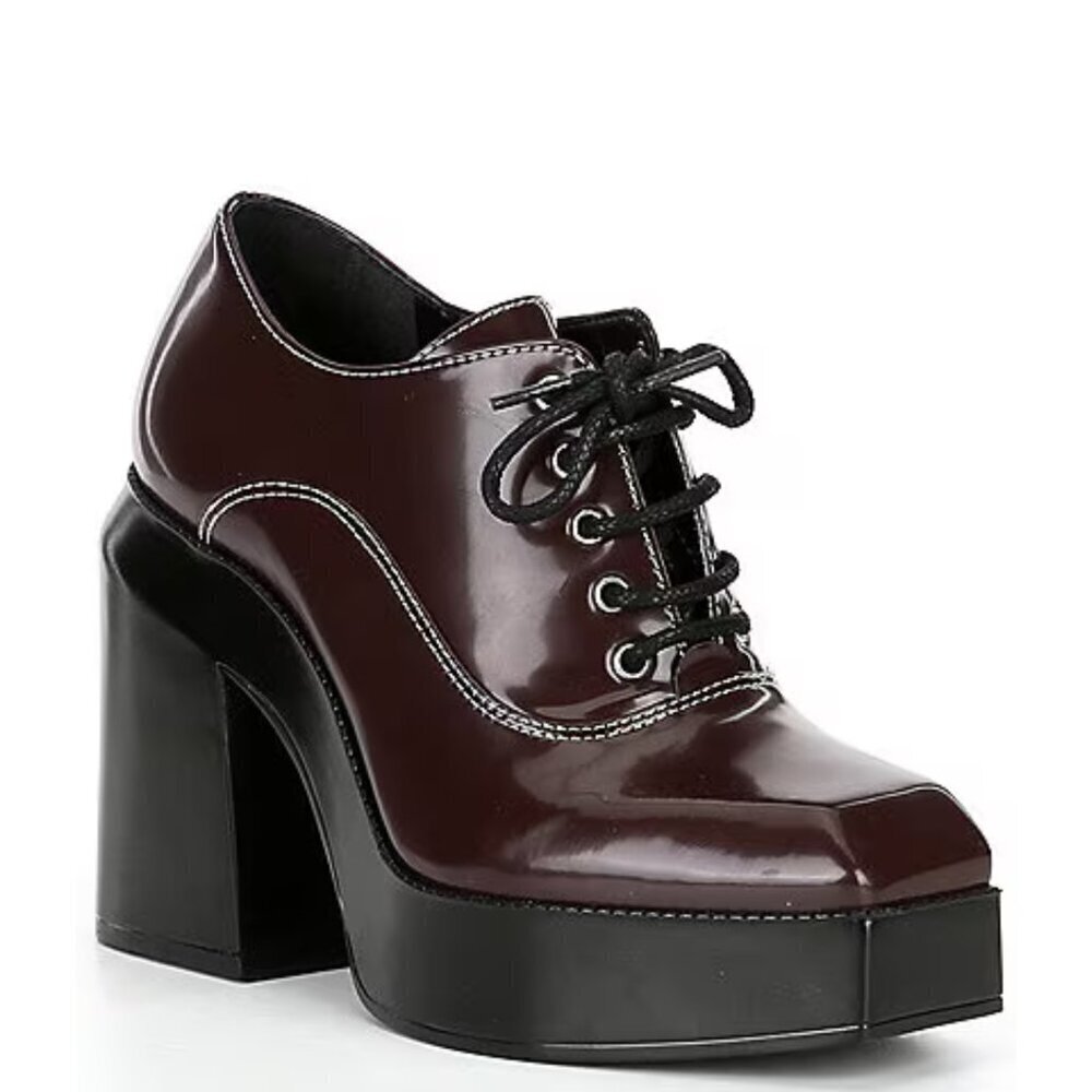 NEW GB Gianni Bini City-Girl Oxford Platform Pumps in Brown